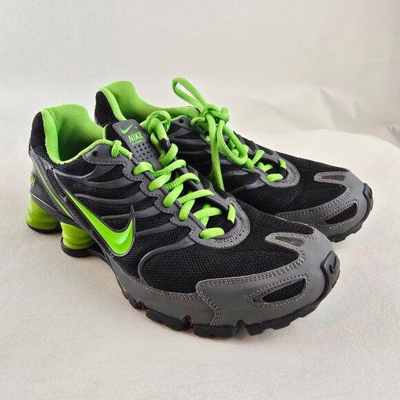 Nike Shox Running Shoes Womens 8 Black Green Gray NikeID Custom HRH Vintage - Picture 2 of 11